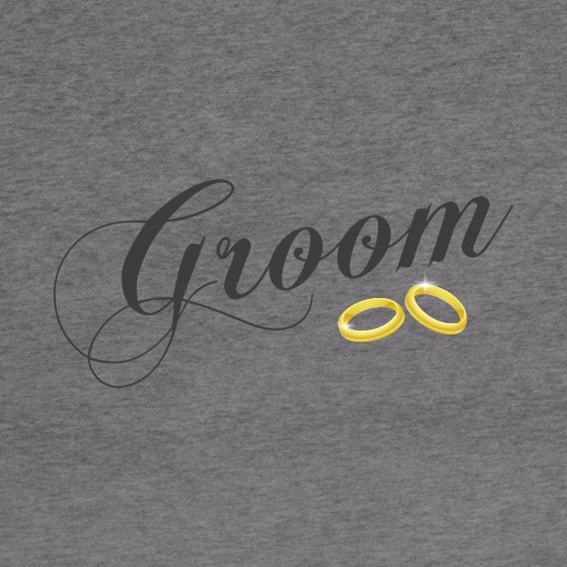 Simple and Elegant Groom Calligraphy with Wedding Rings by Jasmine Anderson